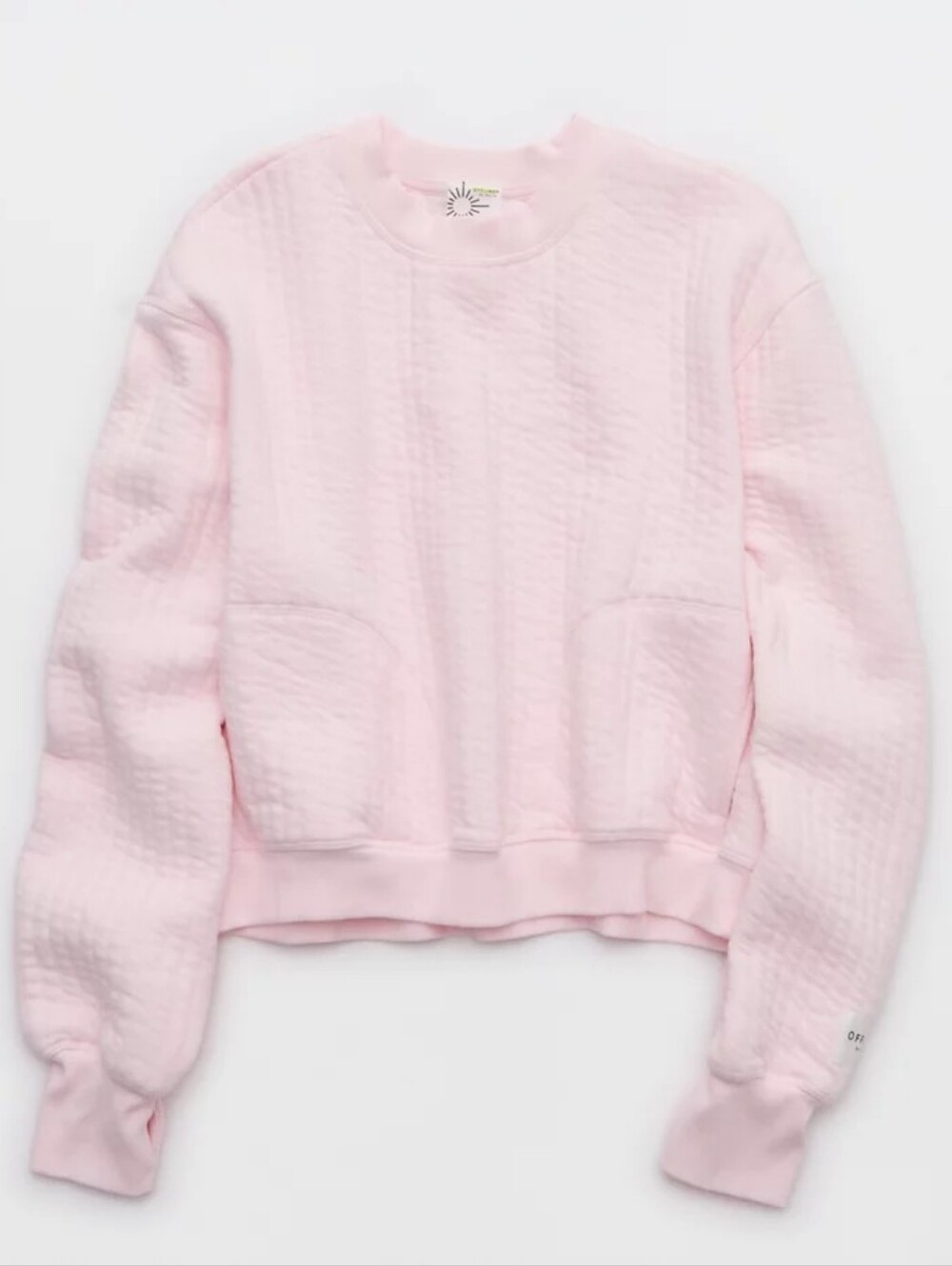 Offline By Aerie Coffee Run Crewneck In Pink Petal Size S